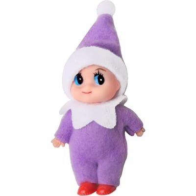 Poupée Elfe de Noël Colorée - Poupées Petits Elfes de Noël Garçon & Fille Décorations de Noël Jouets pour Enfants Cadeau pour Mère Enceinte 10cm violet