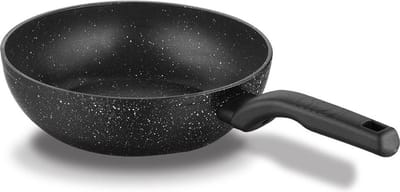 Korkmaz A1118-Ornella-Wok Pan-Zwart Graniet-Bakeliet Grip-24x6,5 cm