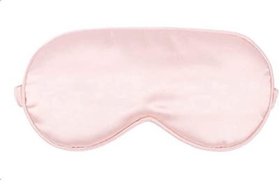Zijden Slaapmasker Super Soft – Reismasker – Vliegtuig Masker inc Draagtasje – Roze