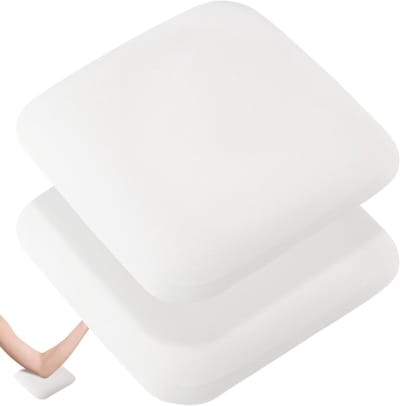 Zachte en ergonomische elleboogsteun voor nageltechnici, niet-slip armsteun voor kantoor en computergebruik (Wit)