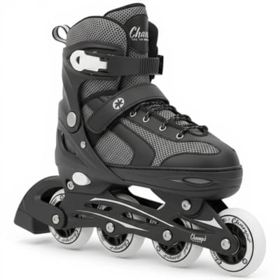 Kinder Skeelers 29-32 EU Verstelbaar – Gevorderden – Inline Skates Zwart ABEC7 – Champz