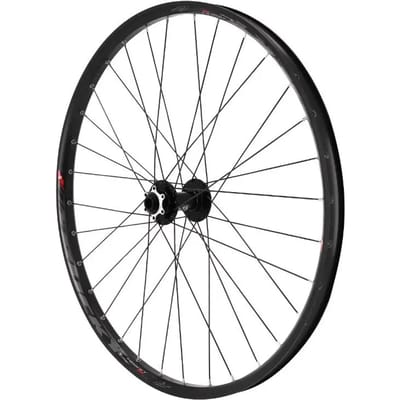 Voorwiel met 6-gaats schijflager (tubeless en tubetype compatibel) voor doorgaande as 15-110 voor 27.5x2.00-2.50 band - binnenvelg 30 mm Velox Trucky 30 Boost