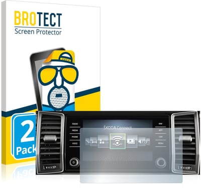 BROTECT - Screenprotector voor Skoda Columbus Kodiaq 2020-2021 Infotainment System - Folie Beschermfolie matte 2 Stuks