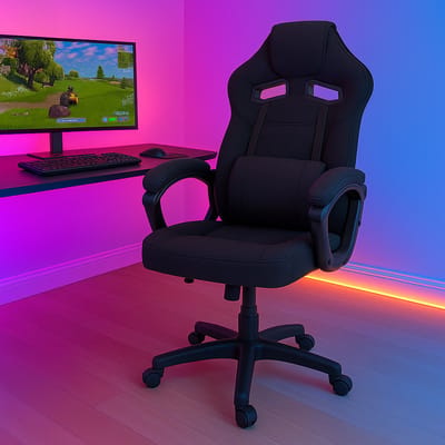Springos Gamestoel - Gaming Stoel - Ergonomische Bureaustoel - Game stoel - Verstelbaar - Gaming Chair - Zwart