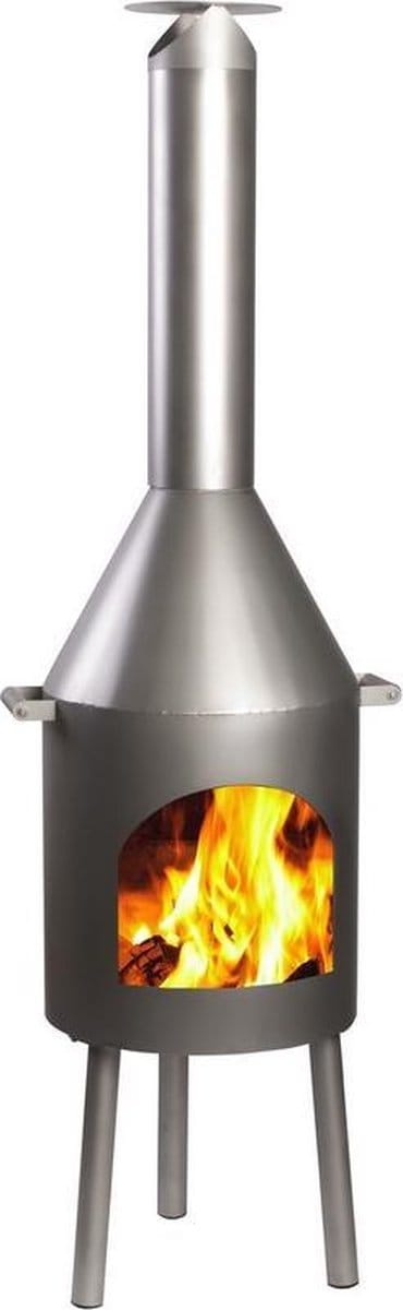 GardenmaxX - Cotopaxi Inox van RVS - Vuurhaard - Roestvrij staal - Zilver