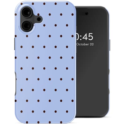 Selencia Hoesje - Geschikt voor Apple iPhone 16 - Backcover - Happy Dots Digital Sky