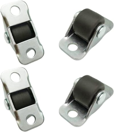 Kleine Rubberen Dopjes - Mini Zwenkwielen - Meubels Verplaatsen - Niet-markerende Wielen - 12mm Wiel Diameter - Zwart