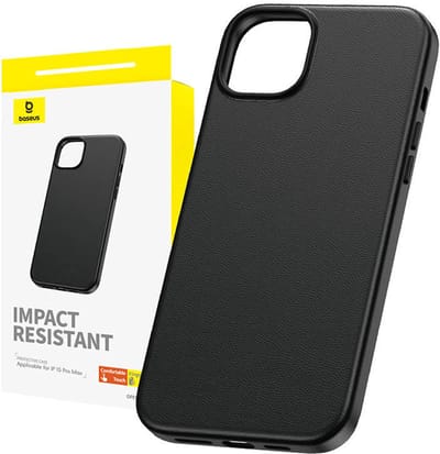 Baseus Phone Case for iPhone 15 ProMax Fauxther Series (Black)