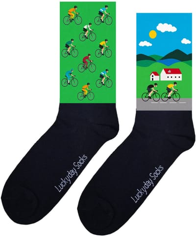 2 PAAR - Verjaardag cadeau - Wielren sokken - Fiets sokken vrolijke sokken - valentijn cadeau - aparte sokken - grappige sokken - leuke dames en heren sokken - moederdag - vaderdag - kerst cadeau - Sokken waar je vrolijk van wordt - Maat 42-47