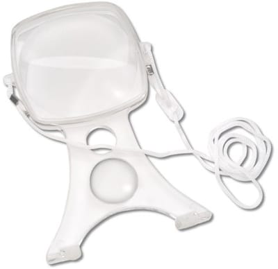 Handsfree vergrootglas met dubbele lens voor borduren