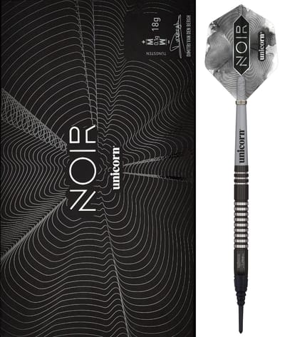 Unicorn Dimitri van den Bergh Noir 70% Soft Tip - Dartpijlen - 18 Gram
