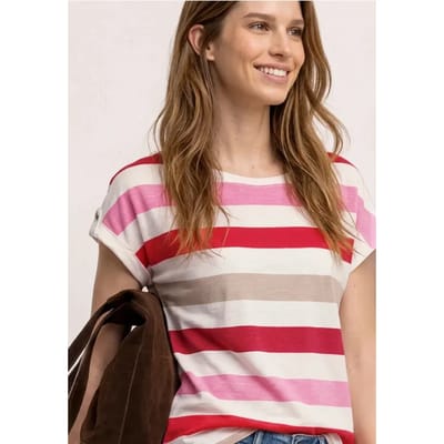 Shirt met ronde hals en knoopdetails