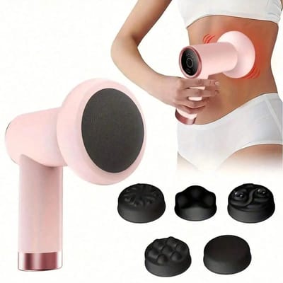 Elektrische Lichaamsmasseur, Sport/Gym & Thuis Multifunctioneel Draagbaar Buik-, Been-, Taillemasseerapparaat, Handheld Lichaamsverzorgingsapparaat roze