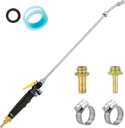 Sproeier Wand - Tuinslang Verlengstuk - Planten Water Geven - Afsluitbare Handgreep - 29 inch - Zilver