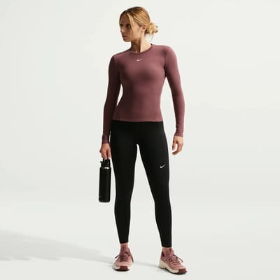 NIKE - one women's high-waisted 7/8 l - Lange trainingslegging dames - Zwart, wit