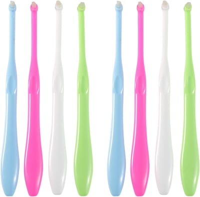 Interdentale borstels - Tandenborstels - Mondhygiëne - Enkele borstelkop - 8 stuks - Meerdere kleuren