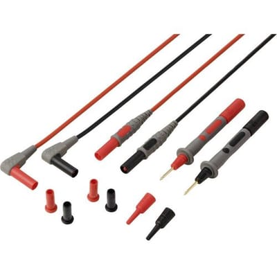 VOLTCRAFT MSL-850 Meetsnoer Stekker 4 mm Testpunt 1.2 m Rood, Zwart 1 paar