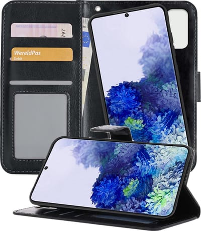 Hoesje - 2 in 1 - Geschikt voor Samsung Galaxy S20 - Met Uitneembare Hard Cover - Kunstleer - Bookcase - Wallet Case - Met Pasjeshouder - Book Case - Uitneembaar - Pashouder - Telefoonhoes - Zwart