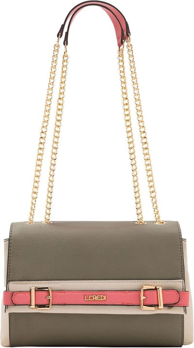 L.CREDI Schoudertas Olivette Crossbodybag Khaki Multi Kaki