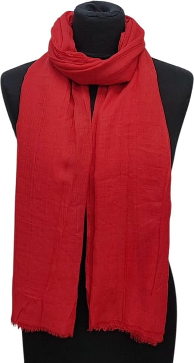 Lange Dunne Sjaal - Effen - Rood - 180 x 95 cm (23962#)