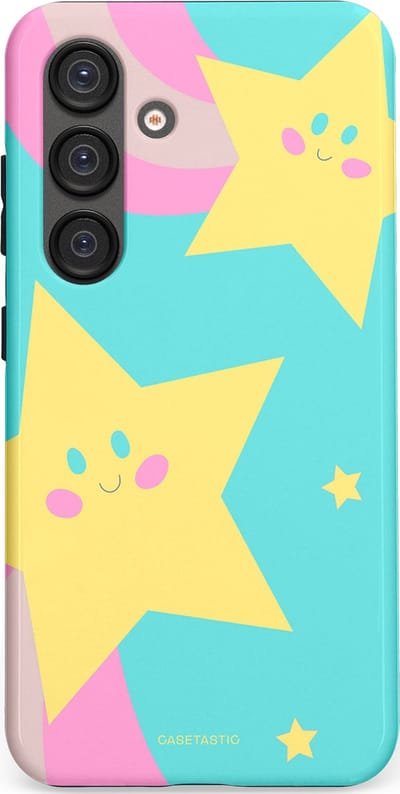 Casetastic Hoesje Geschikt voor Samsung S25 - Stijlvolle Beschermende Duo-layer Case - Roze Sterrenlicht