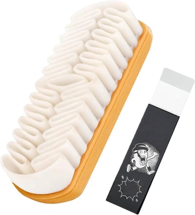 SnelShoppen - Suède Schoenborstel Set - Multifunctionele Suède Reinigingsset met Borstel en Gum - Natuurlijke Materialen voor Nubuck en Leer - Ideaal