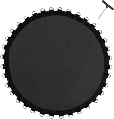Trampoline Springmat - Vervangende Mat - Buiten Spelen - 8-Rijige Steek - 366cm Ø - Zwart