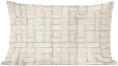 Sierkussens - Kussentjes Woonkamer - 60x40 cm - Vlechtwerk - Banen - Beige