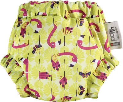 Trainingsbroekje Nacht Flamingo - Geel/Roze - Close - XL - 13.5-15 kg