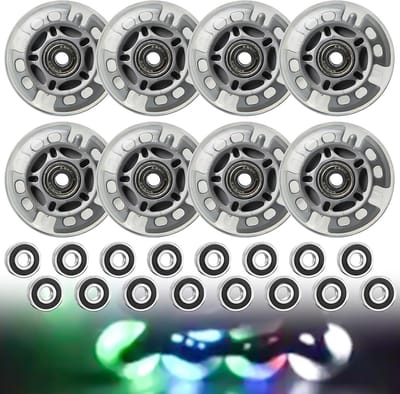 Set van 8 Lichtgevende Inline Skate Wielen 72mm - Stil & Slijtvast voor Volwassenen en Kinderen