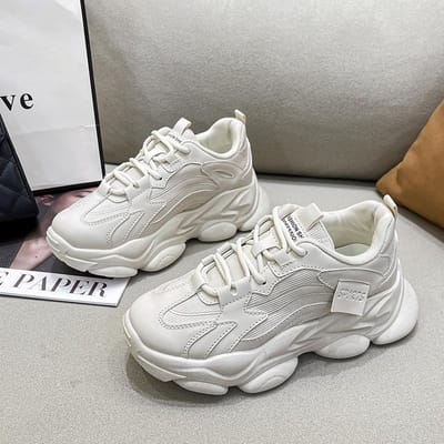 Koreaanse Versie van Daddy Shoes Dames Lente Nieuwe Ademende Studenten Sportschoenen Dames Ins Trendy Casual Schoenen 40 gray