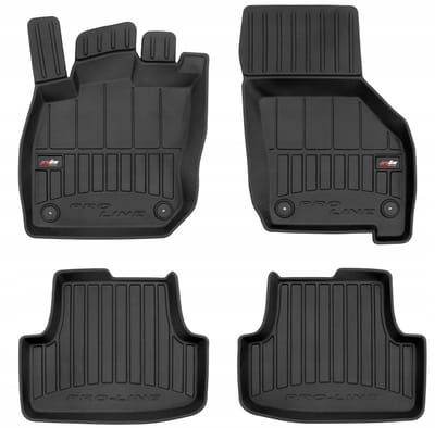Frogum 3D Rubberen Vloermatten Set – Geschikt voor VOLKSWAGEN Golf VIII vanaf 2019 – Ook voor Mild Hybrid (mHEV) – 4-delig – TPE Premium Kwaliteit – Extra Hoge Rand 6 cm – Geurloos – Zwart
