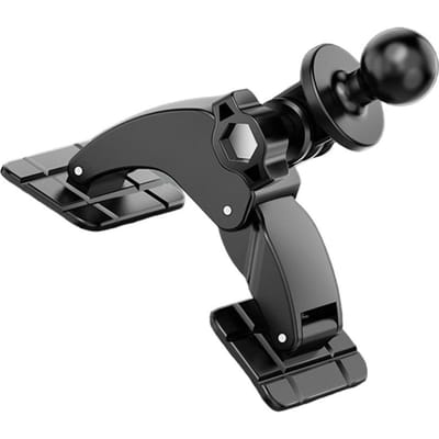Support de téléphone pour voiture Tête de voiture Tableau de bord Double base auto-adhésive Rotation à 360 degrés Support de téléphone Support pour téléphone portable Accessoires