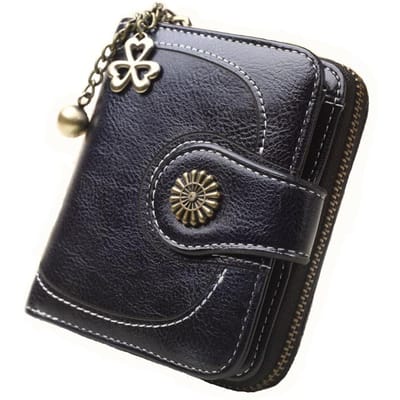Dames Vintage Portemonnees Geolied Leer Bloem Dames Rits Muntzakje Vrouwelijk Kleine Clutch Geldzak Creditcardhouder Portemonnee