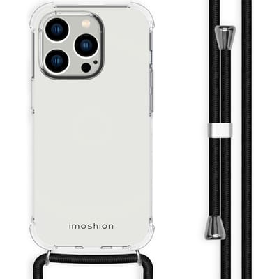 imoshion Hoesje - Geschikt voor Apple iPhone 14 Pro - Backcover met koord - Zwart
