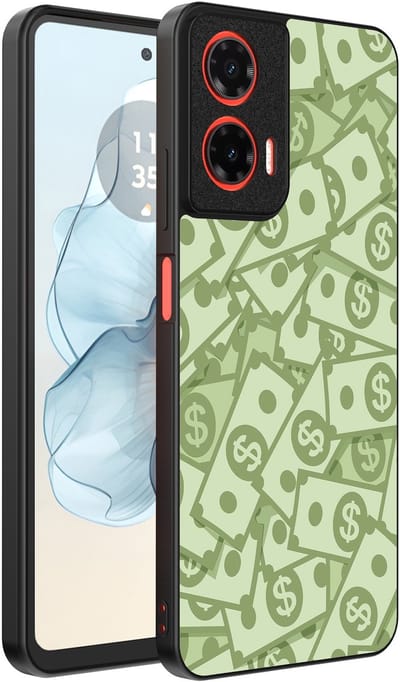 Smartphonica Telefoonhoesje Geschikt voor Motorola Moto G04 - G24 - G24 Power - E14 met Geld Opdruk - TPU Backcover Case With Money Design
