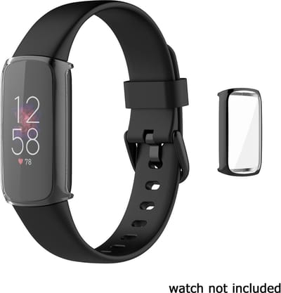 DrPhone FL1 TPU Beschermhoes – Geschikt voor Fitbit Luxe - Schokbestendig – Allround bescherming  – Zwart