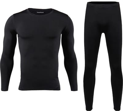 Travelhawk Thermokleding - Thermo Kleding Heren en Dames - Thermo Ondergoed Heren en Dames - Zwart - S
