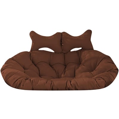 Coussin de chaise à bascule double panier suspendu coussin épais jardin intérieur extérieur balcon coussin de siège de chaise à bascule black