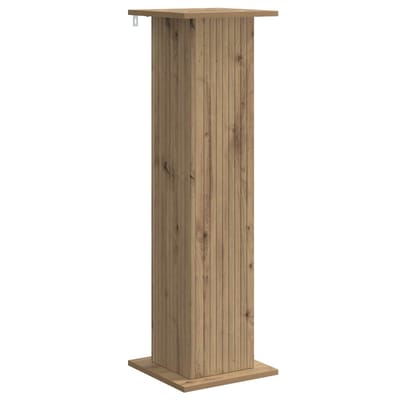 vidaXL - Plantenstand - Artisanaal - eiken - 30,5 - x - 30 - x - 100,5 - cm - Bewerkt - hout