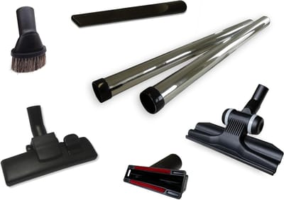 Stofzuiger Accessoireset - Zuigmonden Kit - Grondig Schoonmaken - Met Luchtregeling - 32 mm Diameter - Zilverkleurig