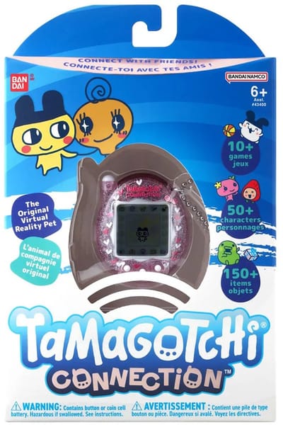 Tamagotchi Connection Pink Glitter – Interactief Virtueel Huisdier met Infraroodverbinding – Groot Scherm in het Frans – 6 Minigames – 50 Personages om Vrij te Spelen – Speelgoed voor Kinderen vanaf 6 Jaar – Bandai - 43416