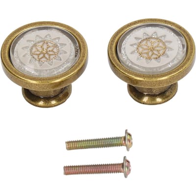 2 Sets Antiek Meubelbeslag Handgreep Knop Zinklegering Rond Enkel Gat Kastdeur Handgreep