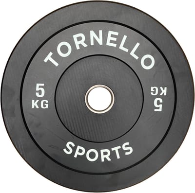 tornello sports halterschijf 5 kg bumper plate rubber 50mm