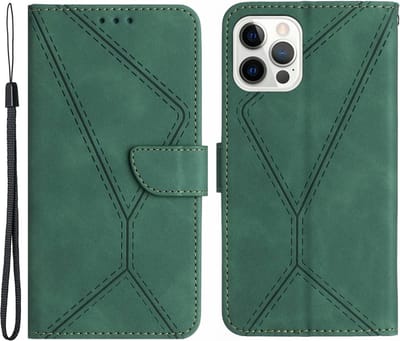 Cityhoesje-iPhone 15 Pro Max hoesje – Lederlook - Book case
