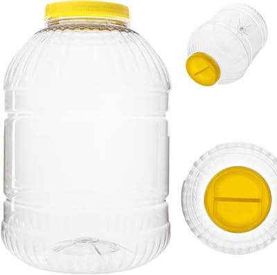 KADAX Voorraaddoos met deksel, voorraaddoos van kunststof, weckpot met handvat, plastic container voor levensmiddelen, opbergdoos keukenorganizer (rond, 10 liter)