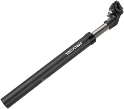 Verende Zadelpen - Schokdemper Zadelbuis - Comfortabel Fietsen - Verstelbare Rebound Snelheid - 316 mm - Zwart