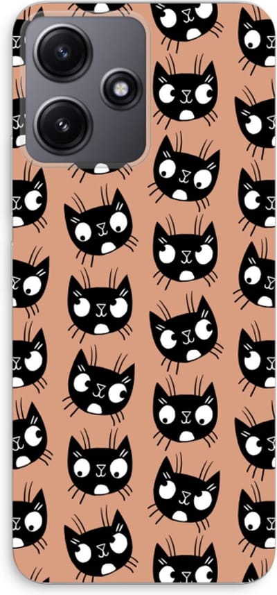 Case Company® - Hoesje geschikt voor Xiaomi Redmi 12 hoesje - Kat - Soft Cover Telefoonhoesje - Bescherming aan alle Kanten en Schermrand