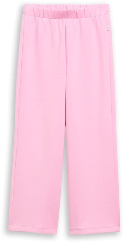 Tom Tailor - Wide leg scuba broek - Maat 110 - lovely pink