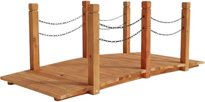 Tuinbrug - 150 cm - hout - oranje